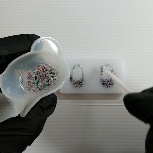 ドライフラワーのフープパーツを作る