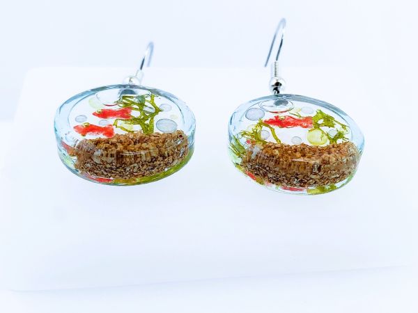 金魚の水槽風ピアスの作り方