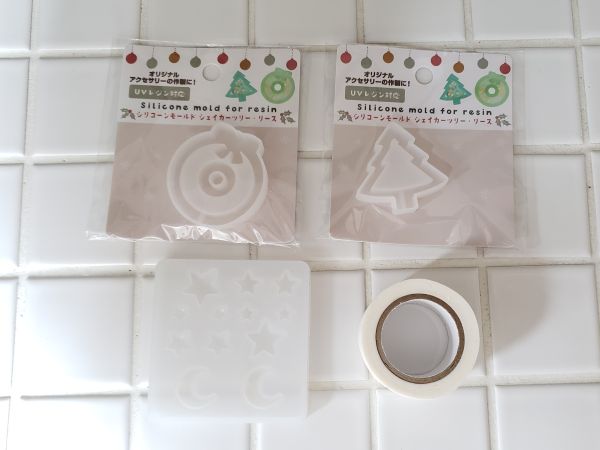 ツリー・リースのシリコンモールド・星型のシリコンモールド・マスキングテープ