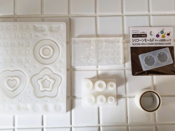 いちごシリコンモールド・琥珀糖シリコンモールド・アルファベットシリコンモールド・チャーム型シリコンモールド・マスキングテープ