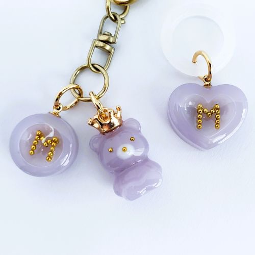 セットで可愛い！くま＆イニシャルキーホルダーとアンブレラマーカーの作り方【レジン＆立体ミニアニマルシリコンモールド】