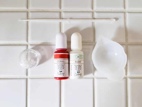 着色剤（赤系・パール系）・調色パレット・調色スティック・パール系ブリオン