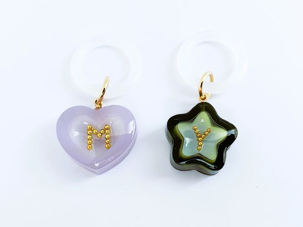 くま＆イニシャルキーホルダーとアンブレラマーカーの作り方