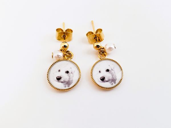ペットの写真や子どもの作品とミール皿を使ったピアス＆ネックレスの作り方
