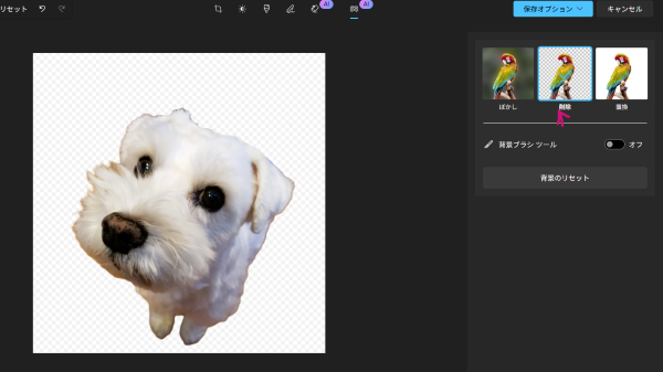 ①印刷した画像をデコパージュ液でコーティングする