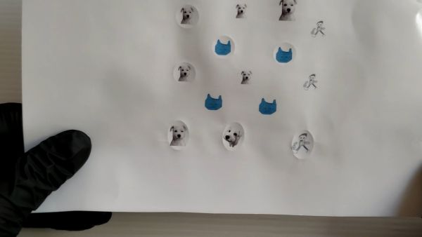 ①印刷した画像をデコパージュ液でコーティングする
