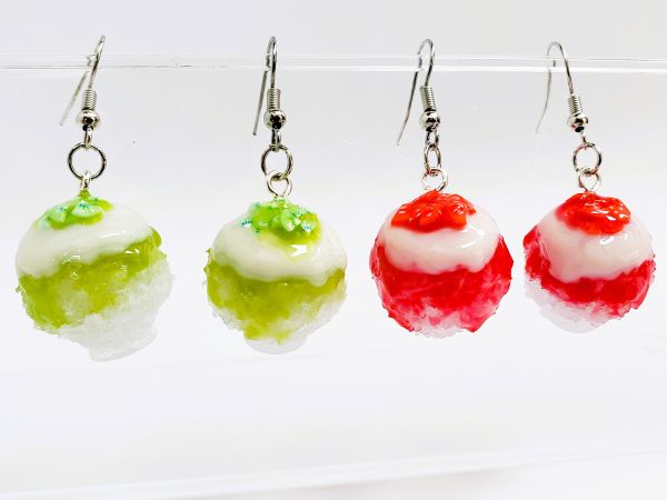 リアルなふわふわかき氷ピアスの作り方